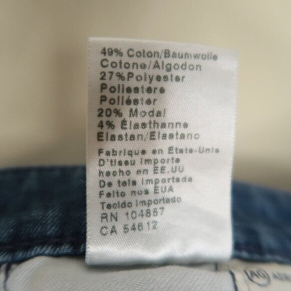 Adriano Goldschmied Jeans Prima Mid Rise Cigarette Blue Contour 360 Women's 28 - Picture 15 of 15